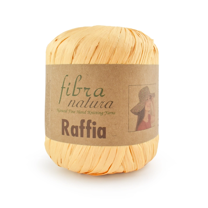 Włóczka Fibranatura Raffia 116-21 / rafia papierowa / słomkowy