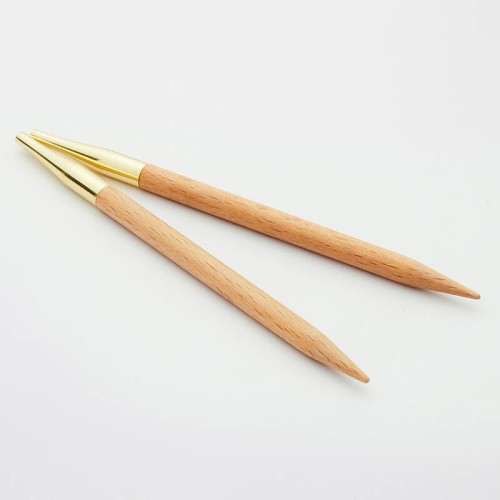 Druty do wymiennych żyłek KnitPro Basix Beech - bukowe