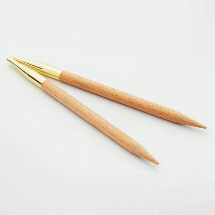 Druty do wymiennych żyłek KnitPro Basix Beech - bukowe
