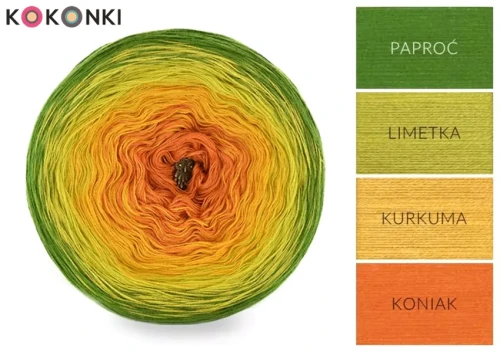 KOKONEK Classic A694 Jesienny liść - Paproć/limetka/kurkuma/koniak