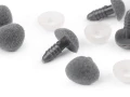 Nos aksamitny do maskotek / 11 x 14 mm / szary / 10 szt.