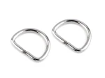 Półkole metalowe 20mm / nikiel  / 26x19x3 mm / 10 szt. / 750706