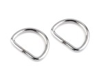 Półkole metalowe 20mm / nikiel  / 26x19x3 mm / 10 szt. / 750706