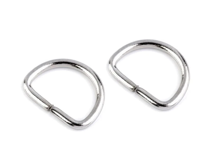 Półkole metalowe 20mm / nikiel / 26x19x3 mm / 10 szt. / 750706