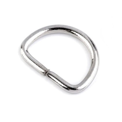 Półkole metalowe 20mm / nikiel / 26x19x3 mm / 10 szt. / 750706