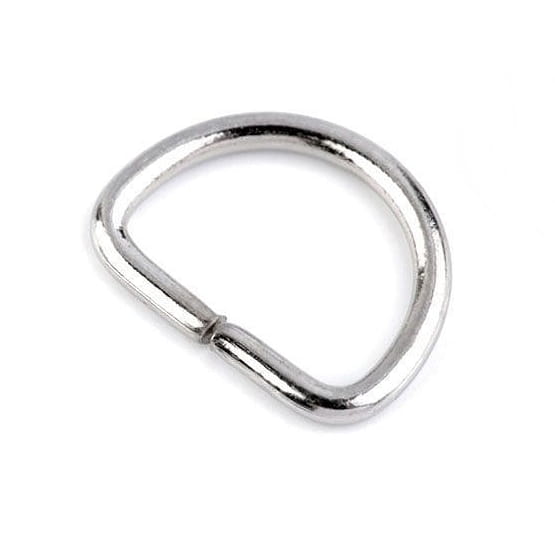 Półkole metalowe 20mm / nikiel / 26x19x3 mm / 10 szt. / 750706