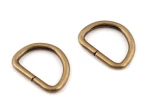 Półkole metalowe 20mm / stary mosiądz / 26x19x3 mm / 10 szt. / 750706