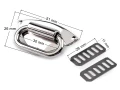 Szlufka / uchwyt metalowy / nikiel / 30 mm / 2 szt / 890335