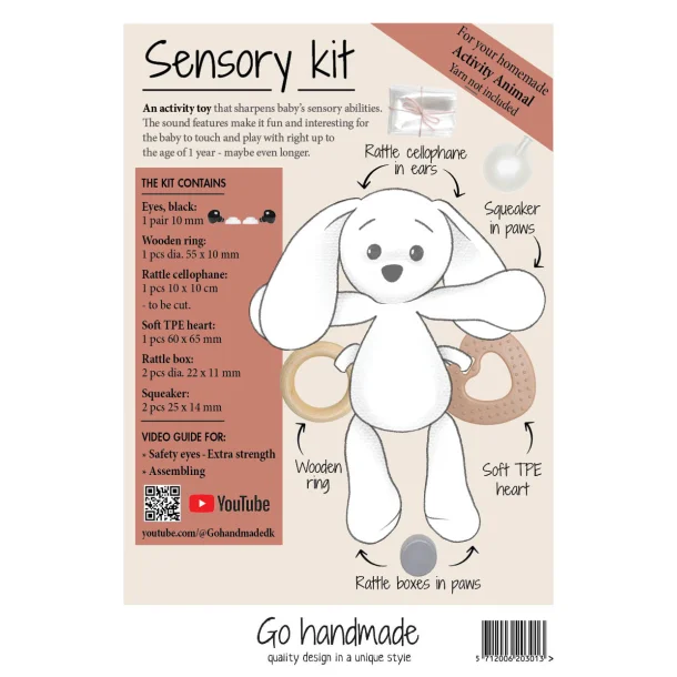 Zestaw sensoryczny / szydełko / Go handmade Activity Animal