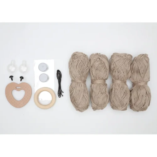 Zestaw sensoryczny / szydełko / Go handmade Teddy Kit beige