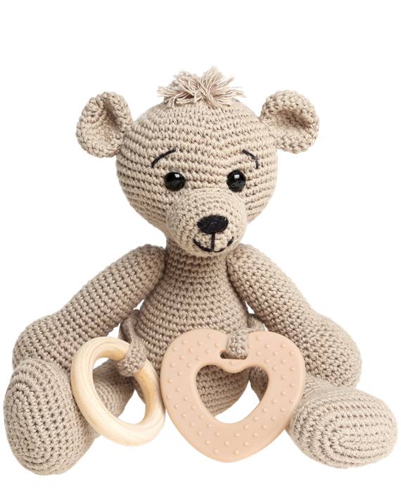 Zestaw sensoryczny / szydełko / Go handmade Teddy Kit beige