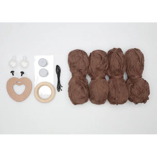 Zestaw sensoryczny / szydełko / Go handmade Teddy Kit brązowy