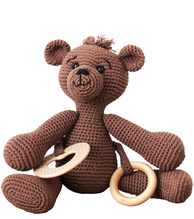 Zestaw sensoryczny / szydełko / Go handmade Teddy Kit brązowy