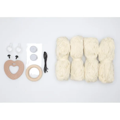 Zestaw sensoryczny / szydełko / Go handmade Teddy Kit Off White