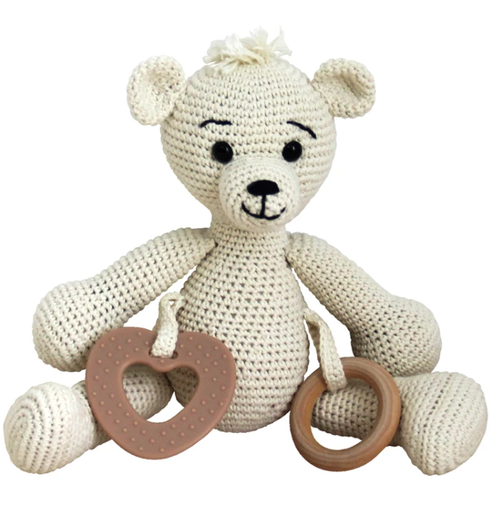 Zestaw sensoryczny / szydełko / Go handmade Teddy Kit Off White
