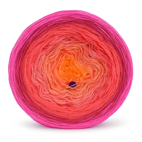 KOKONEK B187 "motek Dagmary" - Ultra róż/magenta/koral/papaja/mango/intensywny pomarańcz