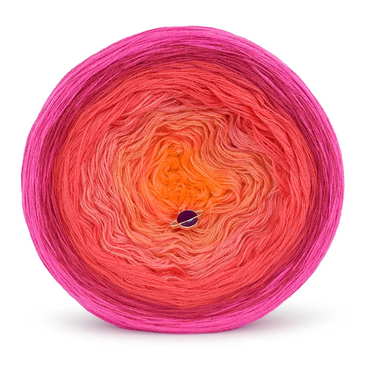 KOKONEK B187 "motek Dagmary" - Ultra róż/magenta/koral/papaja/mango/intensywny pomarańcz