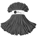 Sznurek pleciony bawełniany Bobbiny Jumbo / Grafitowy / Charcoal / 9mm / 100m