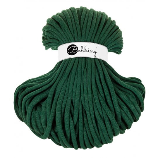 Sznurek pleciony bawełniany Bobbiny Jumbo / Leśny/ Pine Green / 9mm / 100m