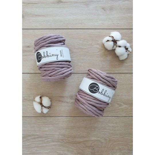 Sznurek skręcany bawełniany Bobbiny Macrame Cord / Wrzosowy / Mauve / 9mm / 30m