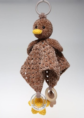 Grzechotka do maskotek Go handmade / średnica 80 mm / niebieska / 1 szt.