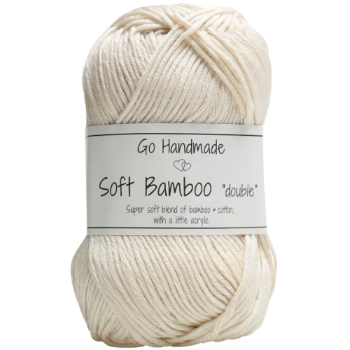 Włóczka Go Handmade Soft Bamboo "double" / 17751 złamana biel