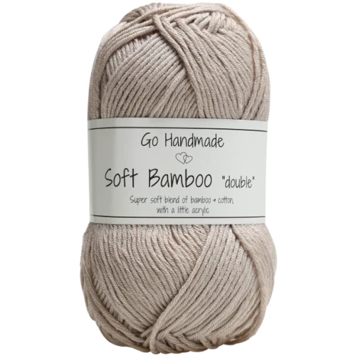 Włóczka Go Handmade Soft Bamboo "double" / 17752 jasny beż