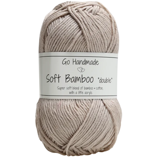 Włóczka Go Handmade Soft Bamboo "double" / 17752 jasny beż