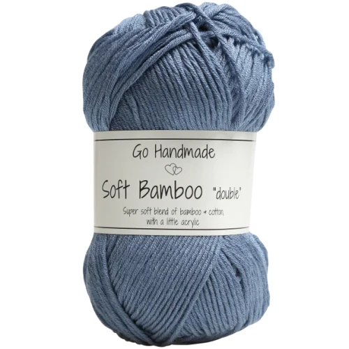 Włóczka Go Handmade Soft Bamboo "double" / 17763 jeansowy niebieski