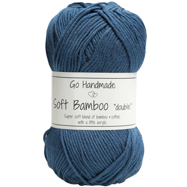 Włóczka Go Handmade Soft Bamboo "double"  / 17764 niebieski