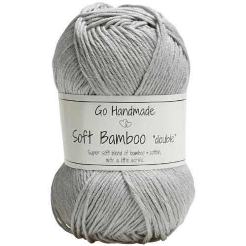 Włóczka Go Handmade Soft Bamboo "double" / 17769 jasny szary