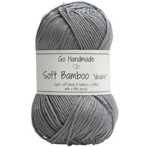 Włóczka Go Handmade Soft Bamboo "double" / 17770 szary
