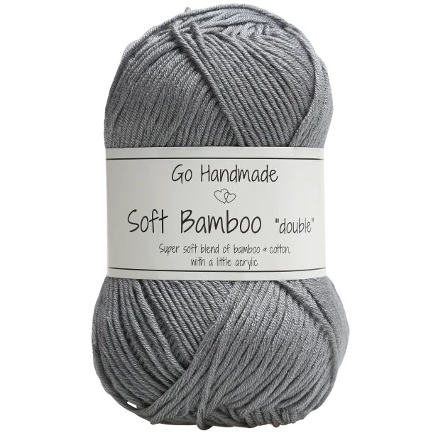 Włóczka Go Handmade Soft Bamboo "double" / 17770 szary