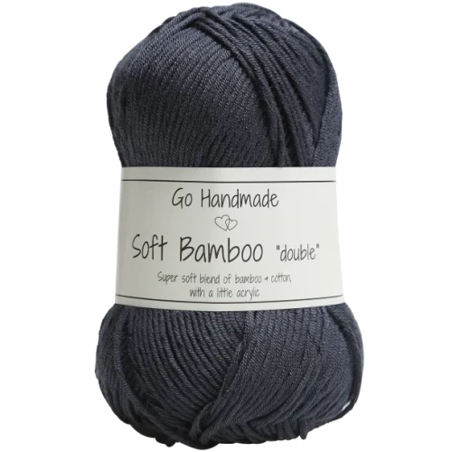 Włóczka Go Handmade Soft Bamboo "double" / 17771 ciemny szary