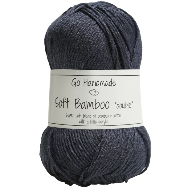 Włóczka Go Handmade Soft Bamboo "double" / 17771 ciemny szary
