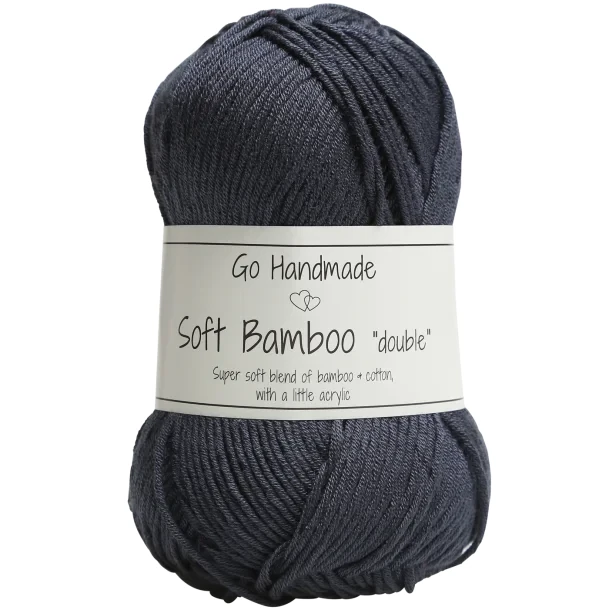Włóczka Go Handmade Soft Bamboo "double" / 17771 ciemny szary