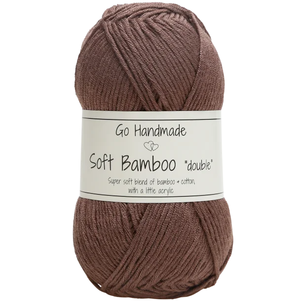 Włóczka Go Handmade Soft Bamboo "double" / 17774 karmelowy brąz