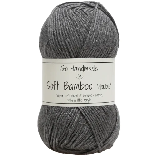 Włóczka Go Handmade Soft Bamboo "double" / 17775 mysi szary