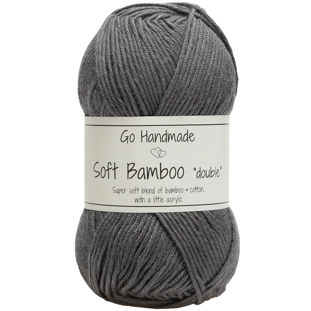 Włóczka Go Handmade Soft Bamboo "double" / 17775 mysi szary