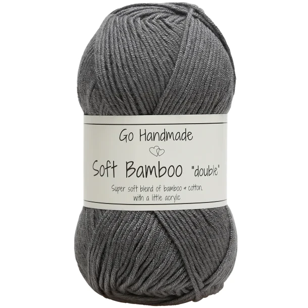 Włóczka Go Handmade Soft Bamboo "double" / 17775 mysi szary