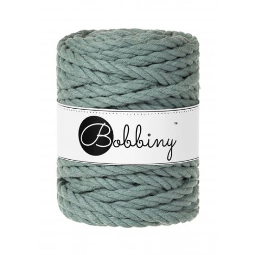 Sznurek skręcany 3-żyłowy bawełniany Bobbiny 3ply Macrame Rope / Laurowy / Laurel / 9mm / 30m