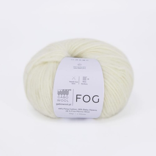 Włóczka Gabo Wool Fog 100 / naturalna biel