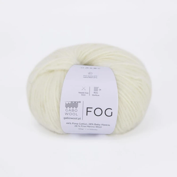 Włóczka Gabo Wool Fog 100 / naturalna biel