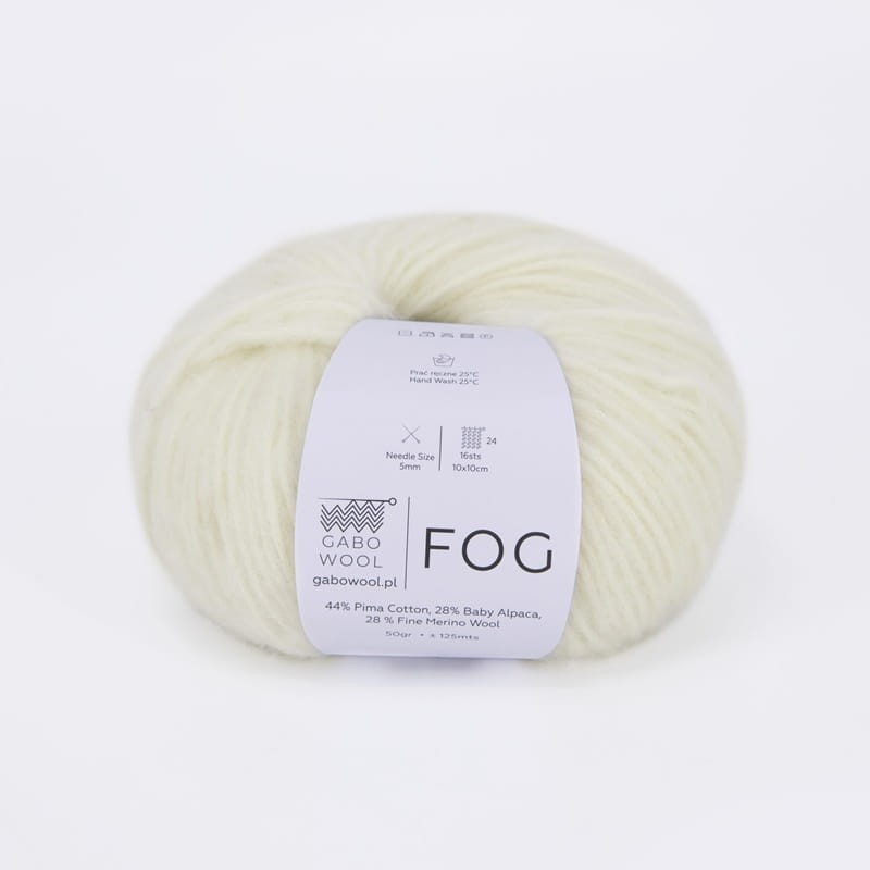Włóczka Gabo Wool Fog 100 / naturalna biel