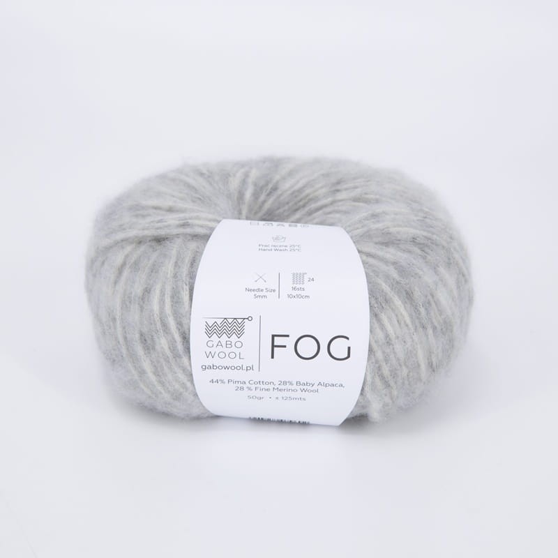 Włóczka Gabo Wool Fog 6546 / jasny szary