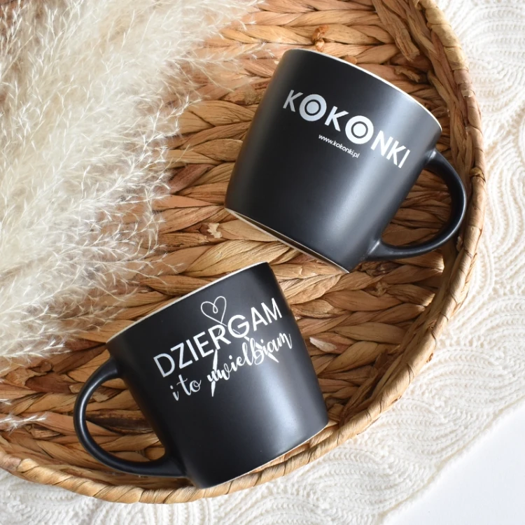 Kubek KOKONKI "Dziergam i to uwielbiam" - wersja druty