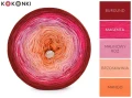 KOKONEK Classic B196 Little Mermaid - Burgund/magenta/malinowy róż/brzoskwinia/mango