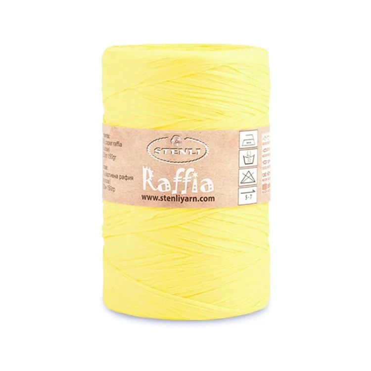 Włóczka Stenli Raffia 14 / rafia papierowa / żółty