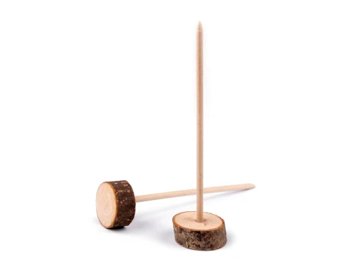 Stojak drewniany do figurek / naturalny / 2szt / 890729