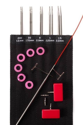 Zestaw drutów wymiennych ChiaoGoo Twist Lace / 5 par drutów / 10 cm / 1,50 - 2,50 mm / 7400-M